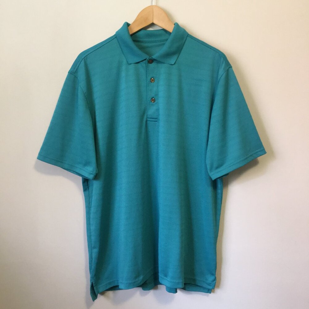 Golden Bear Performance Teal Polo Shirt - Jack Nicklaus Golf Moisture Wicking